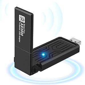 USB WiFi Adapter,Computer Wireless Adapter,WiFi 6GHZ Adapter, IEEE802.11AX,MU-MIMO Technologies,AXE3000 3Band(2.4+5.0+6.0G) Wireless Gigabit Speed Up to 5.3Gbps, New 6GHz Band,Supports Windows 11/10